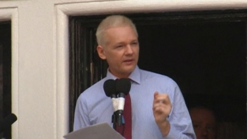 Julian Assange Makes Speech at Ecuador Embassy