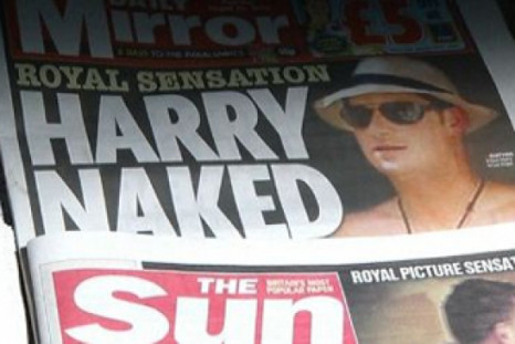 The Sun publishes naked Prince Harry photos
