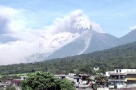 Fuego volcano erupts