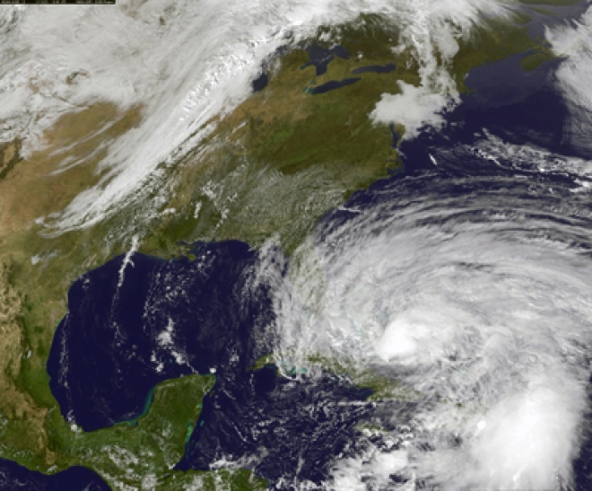 Hurricane Sandy due to hit US East coast