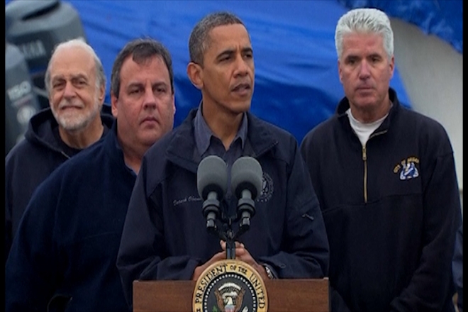 President Obama visits storm-hit areas of New Jersey