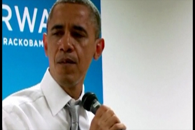 Obama cries while thanking campaign workers