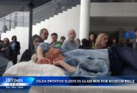 Tilda Swinton Sleeps In Glass Box For NY Museum Performance Tilda Swinton Sleeps In Glass Box For NY Museum Performance