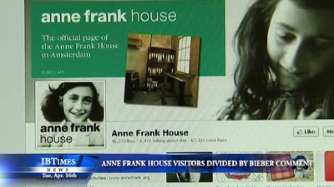 Anne Frank House Visitors Divided By Justin Bieber Comments