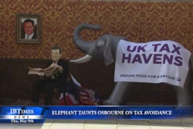 Elephant In The Room Taunts Osborne On Tax Avoidance
