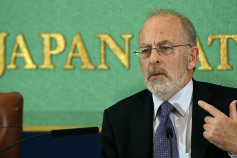 Ireland's Central Bank Governor Patrick Honohan speaks at a news conference in Tokyo