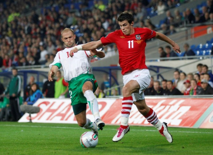 Bulgaria's Georgi Peev during their Euro 2012 qualifying soccer match in Cardiff, Wales.