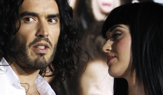 Cast member Russell Brand and his girlfriend singer Katy Perry attend the premiere of quotGet Him to the Greekquot at the Greek theatre in Los Angeles May 25, 2010.