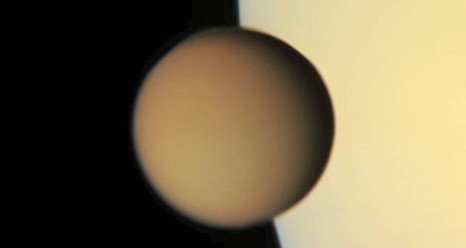 Titan seen from the Cassini spacecraft