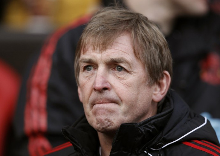 Liverpool's manager Dalglish at the FA Cup soccer match against Manchester United at Old Trafford in Manchester, northern England.
