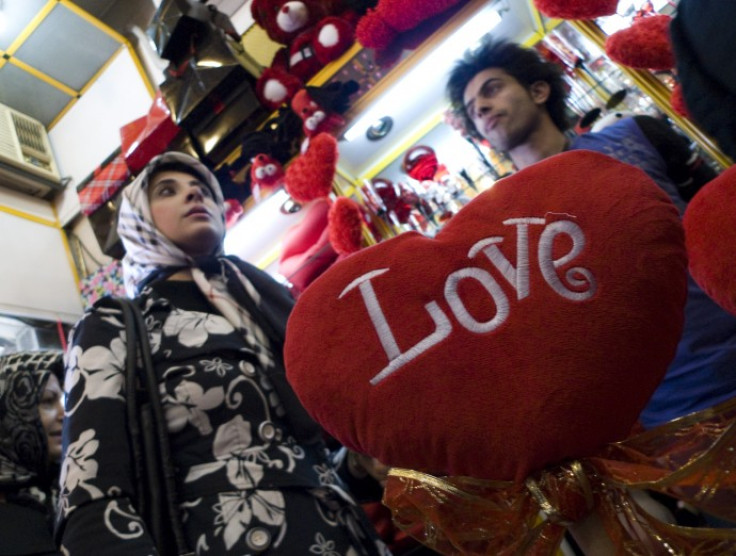 An Iranian woman looks for Valentine's day gifts