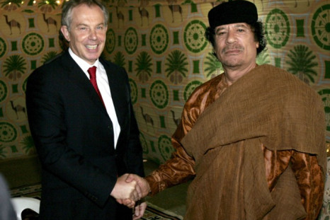 Col. Gaddafi of Libya, seen here with British Prime Minister Tony Blair is described as vain by British diplomats