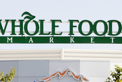 The sign for the Whole Foods grocery store is seen in Lakewood