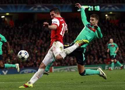 Van Persie equalized for Arsenal