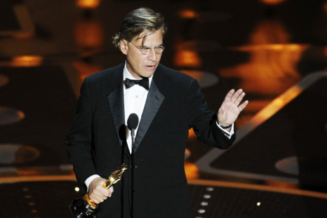 Aaron Sorkin wins the Oscar for best adapted screenplay for the film 'The Social Network' during the 83rd Academy Awards in Hollywood, California, February 27, 2011.