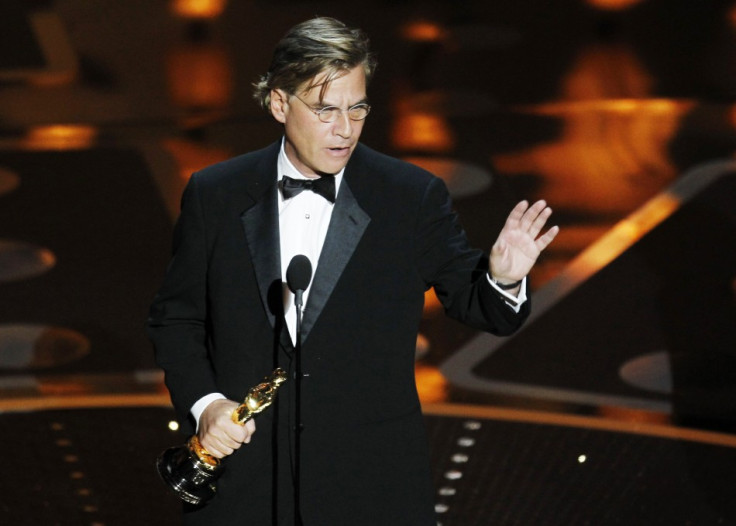 Aaron Sorkin wins the Oscar for best adapted screenplay for the film 'The Social Network' during the 83rd Academy Awards in Hollywood, California, February 27, 2011.