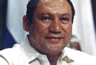 File photo of Panamanian strongman Manuel Noriega taking part in a conference in Panama City File photo of Panamanian strongman Manuel Noriega taking part in a conference in Panama City