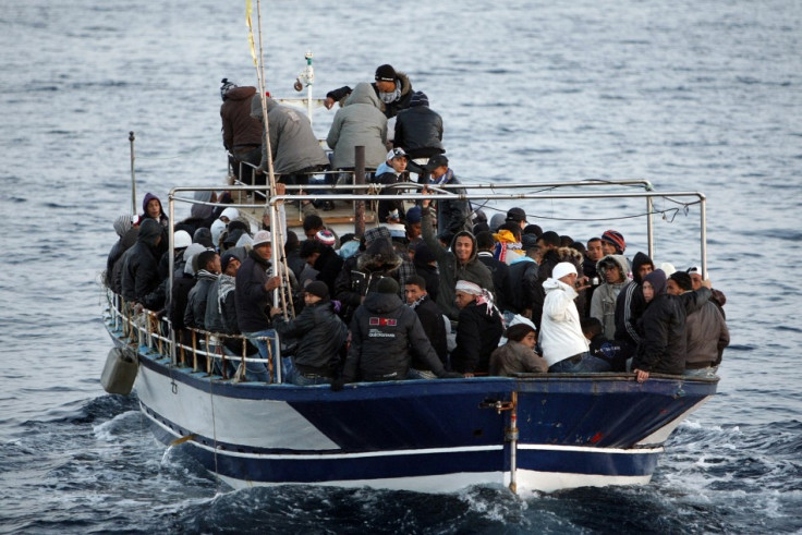 Migrants from North Africa arrive in the southern Italian island of Lampedusa