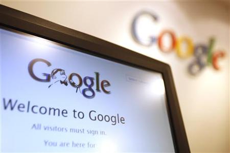The Google logo is seen on a computer monitor at Google's Hong Kong office
