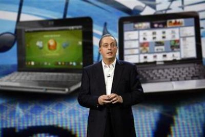 Paul Otellini, President and CEO of Intel Corporation, at the 2010 International CES in Las Vegas. Intel posted a record quarter, but concerns over the market cycle remain.