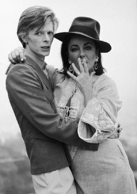 Elizabeth Taylor with David Bowie