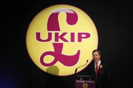United Kingdom Independence Party MEP Nigel Farage delivers his speech at the party&#039;s spring conference in Milton Keynes