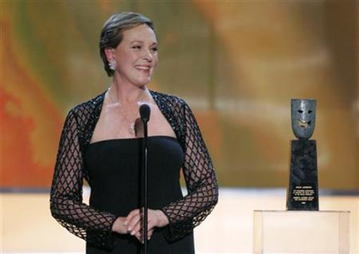 Actress Julie Andrews accepts the Life Acheivement Award presented to her in Los Angeles