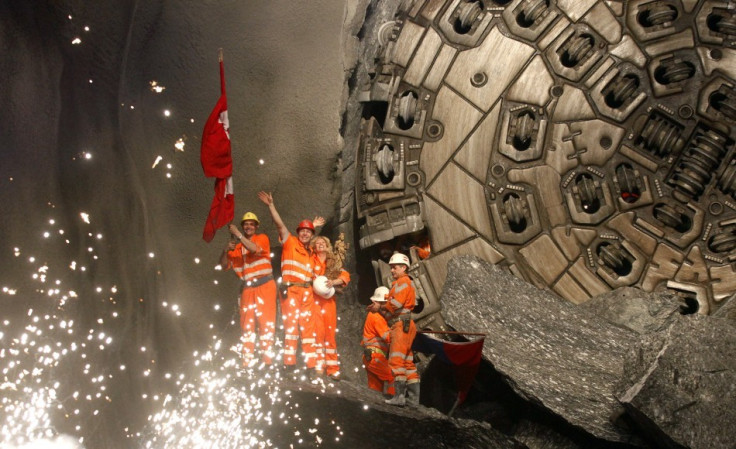 World's Longest Train Tunnel Breakthrough