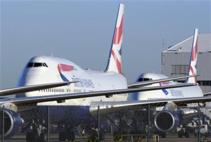 File photograph shows British Airways aircraft parked at Heathrow Airport in west London