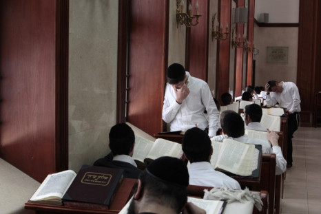Ultra-Orthodox Jewish youths study religious texts at a synagogue in Jerusalem April 7, 2011