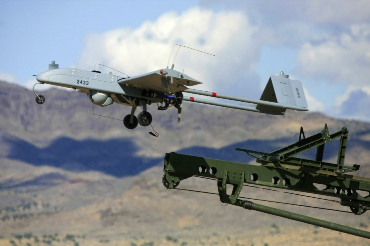 An unarmed U.S. Shadow drone is launched in this undated photograph