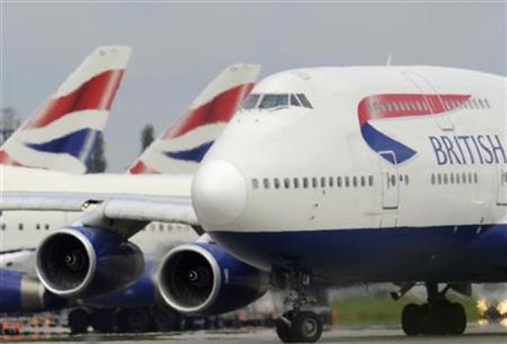 A British Airways aircraft taxis at Heathrow Airport in west London