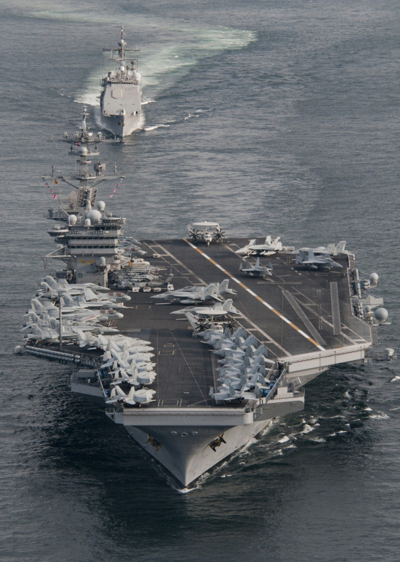 The Nimitz-class aircraft carrier USS Carl Vinson