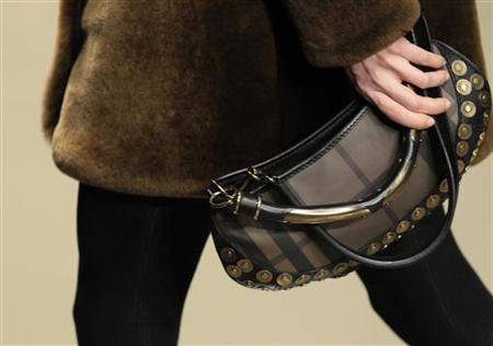 A model presents a creation from the Burberry 2010 Autumn/Winter collection during London Fashion Week