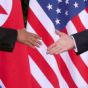 Trump shakes hands with Kim Jong Un Trump shakes hands with Kim Jong Un